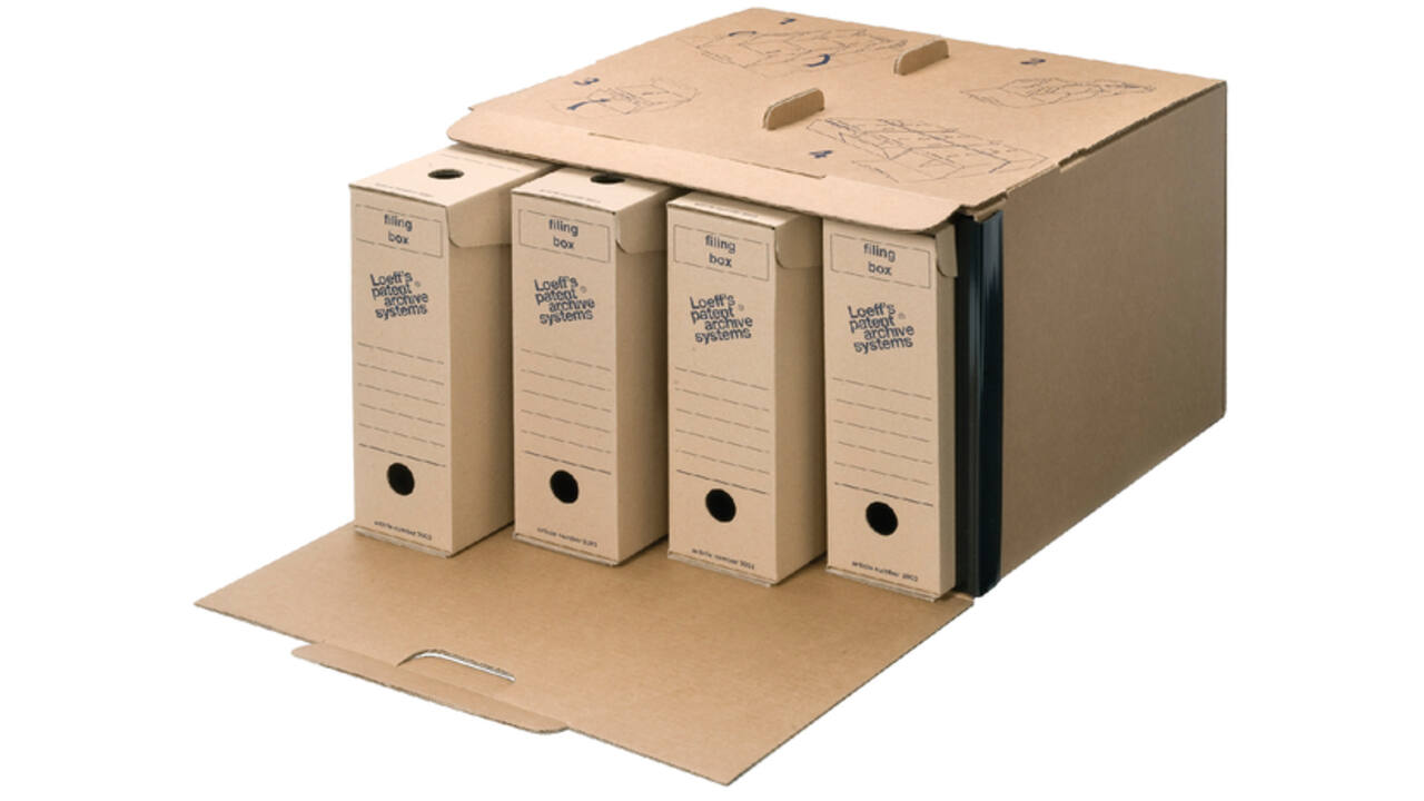 Archiefdoos Loeff Filing Box 3003 folio 345x250x80mm karton