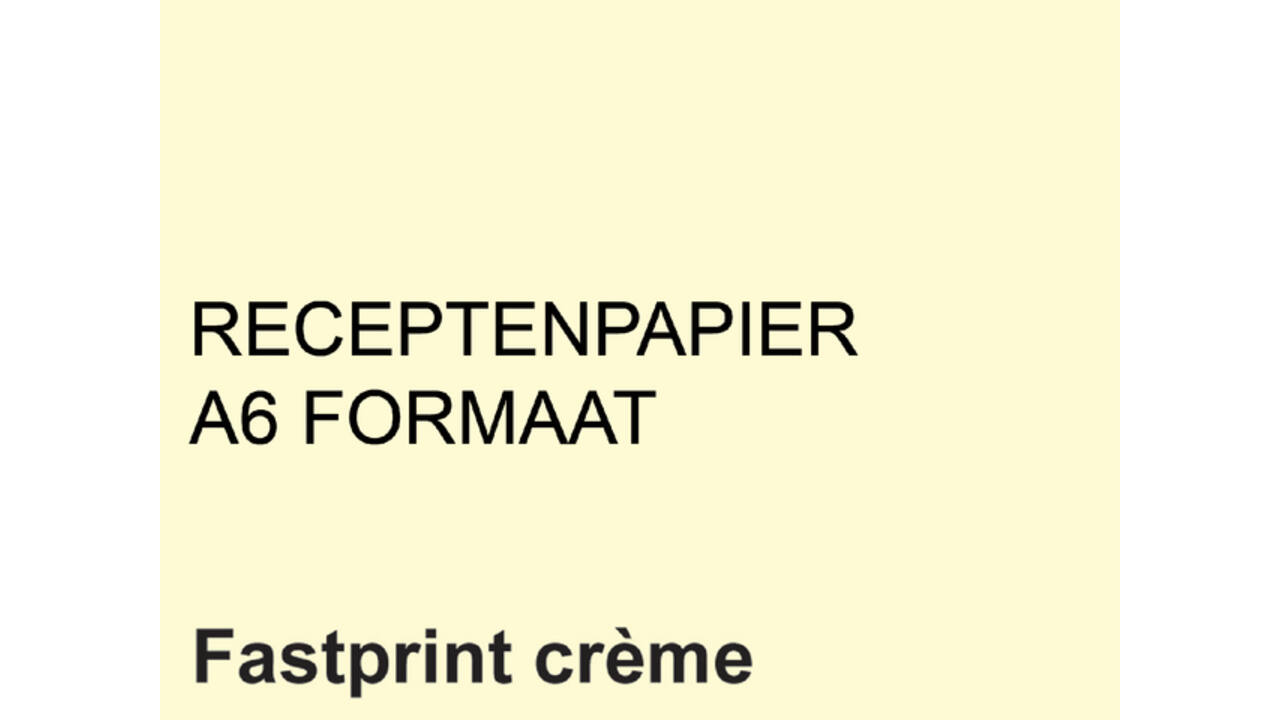 Receptpapier Fastprint A6 80gr creme 2000vel