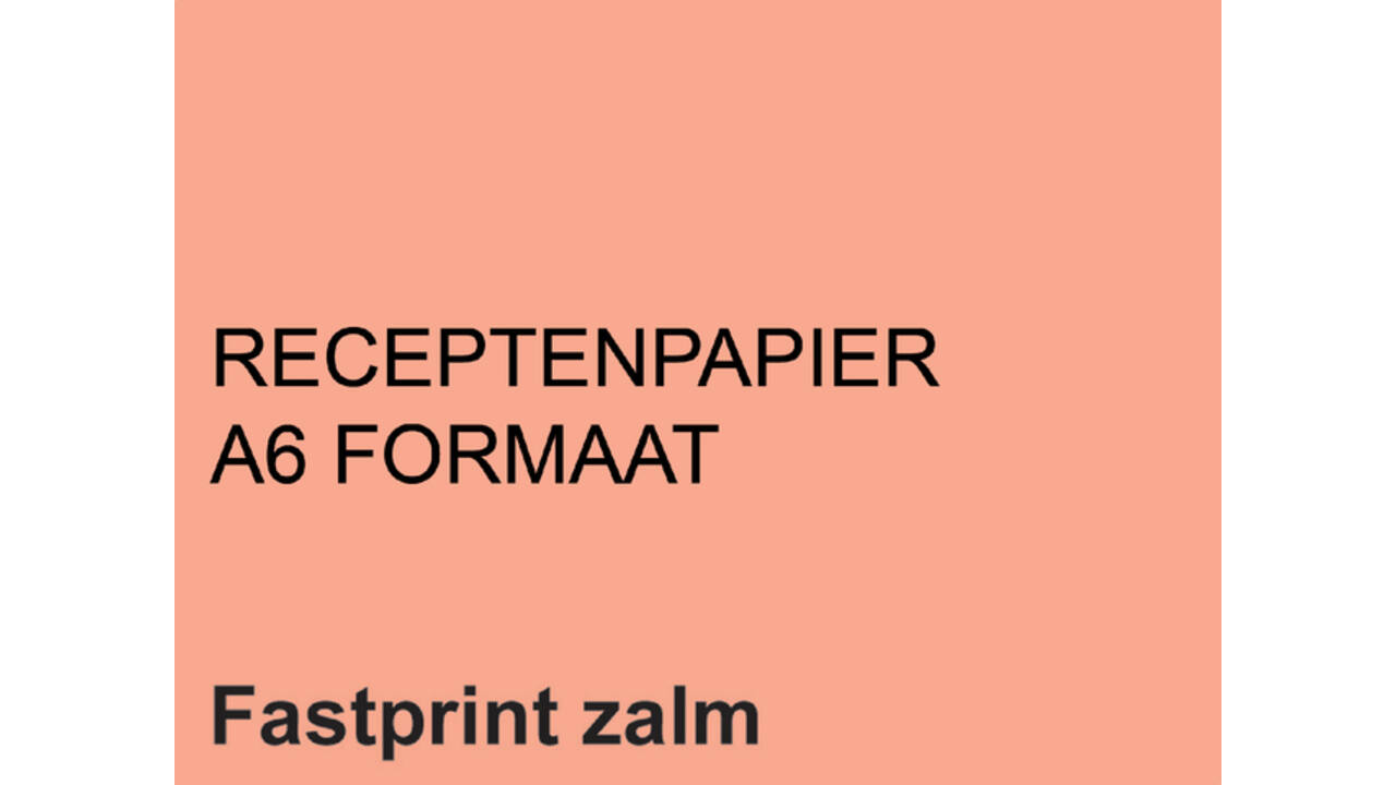 Receptpapier Fastprint A6 80gr zalm 2000vel