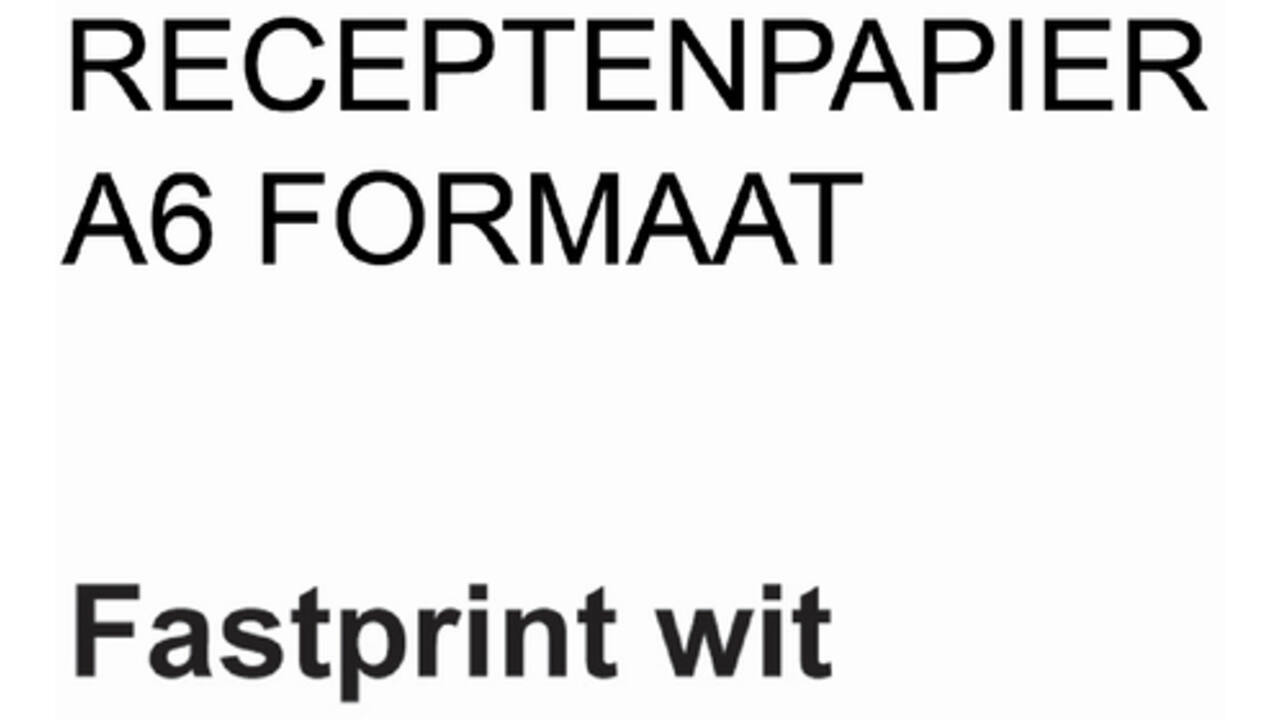 Receptpapier Fastprint A6 80gr wit 2000vel