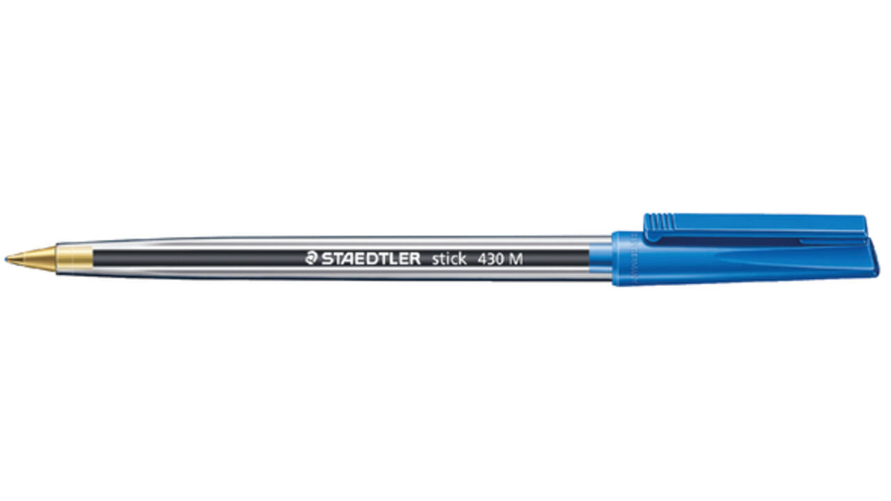 Balpen Staedtler Stick 430 blauw medium