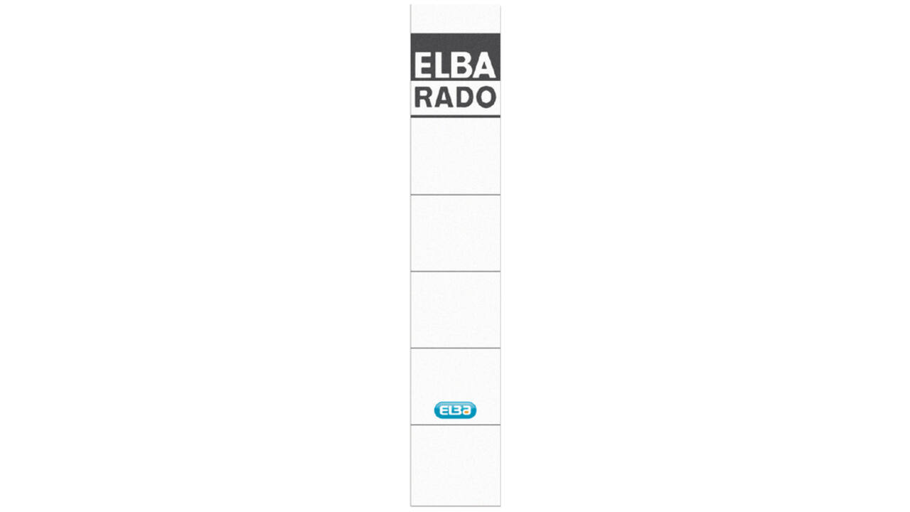 Rugetiket Elba smal 34x190mm zelfklevend wit/grijs