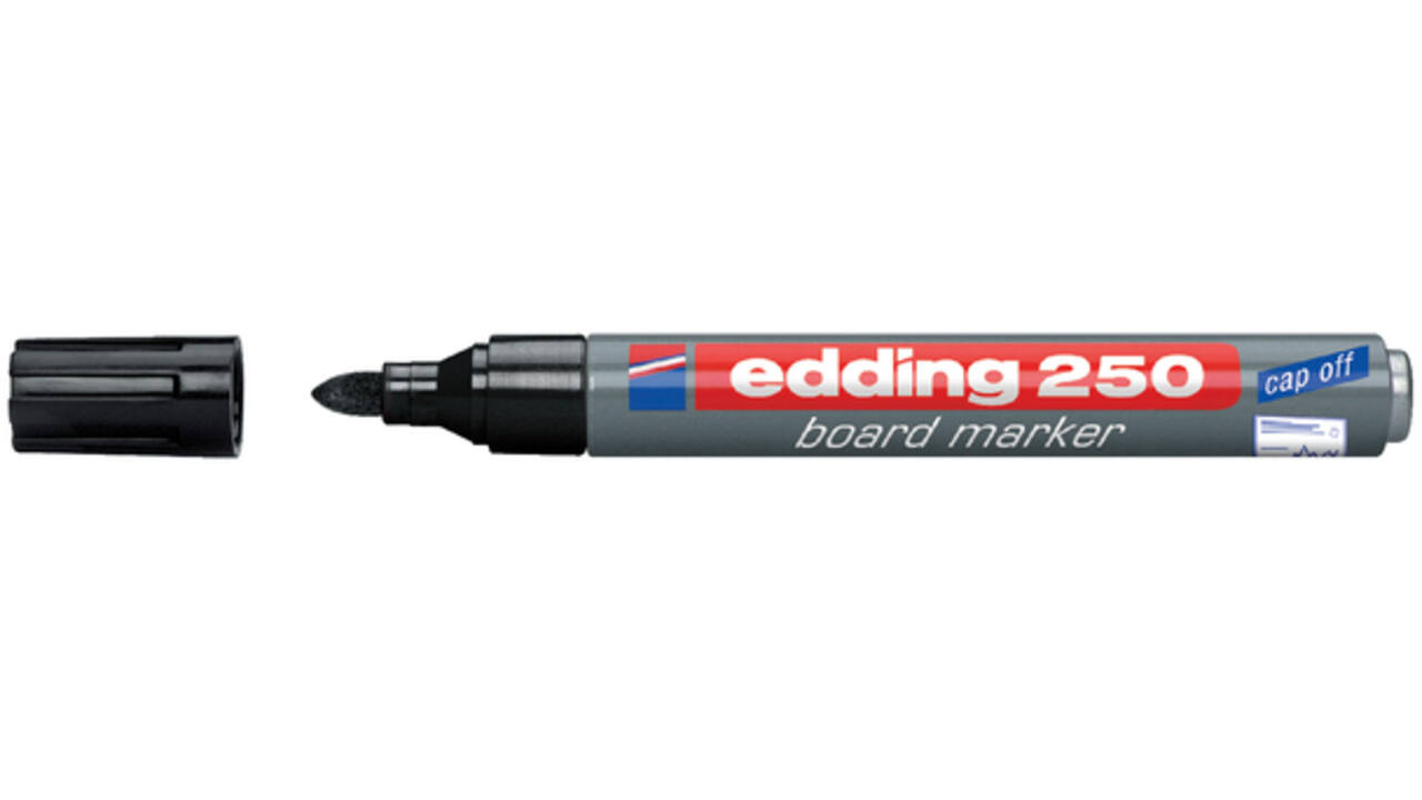 Viltstift edding 250 whiteboard rond 1.5-3mm zwart