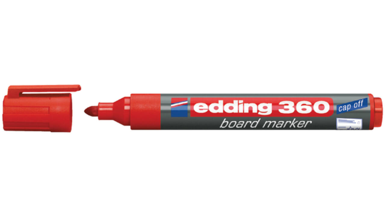 Viltstift edding 360 whiteboard rond 1.5-3mm rood