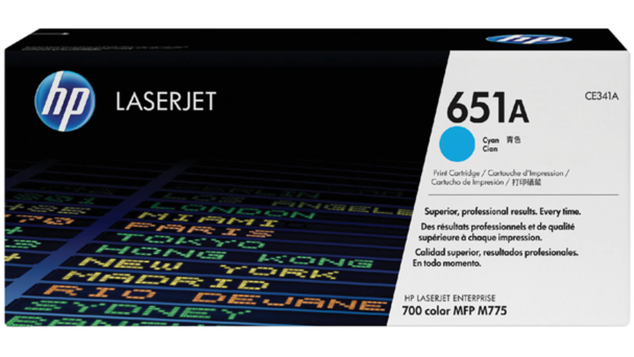 Tonercartridge HP CE341A 651A blauw