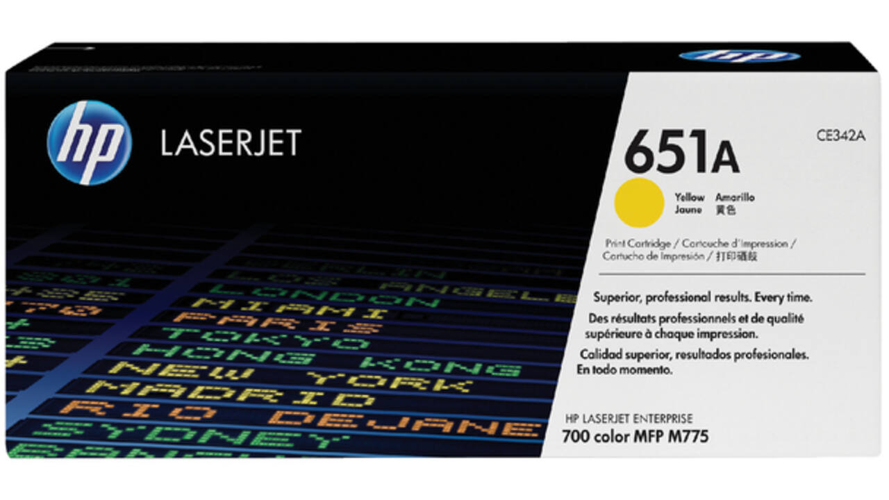 Tonercartridge HP CE342A 651A geel