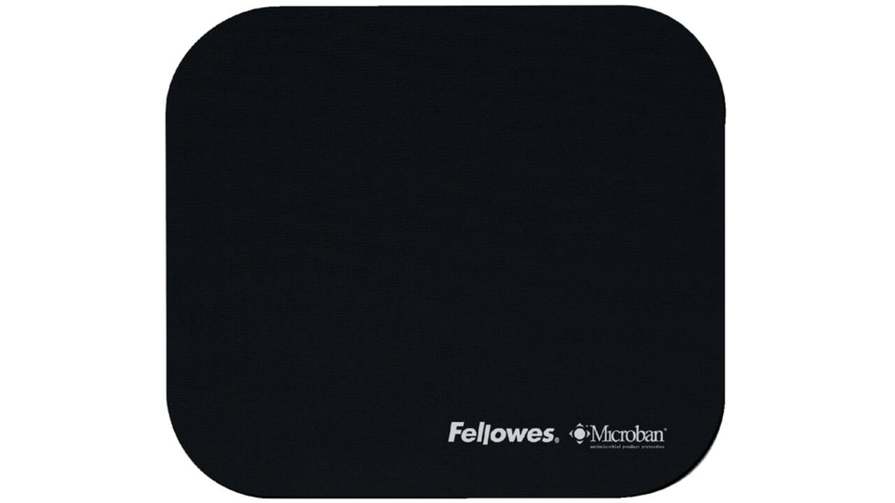 Muismat Fellowes microban antibacterieel zwart