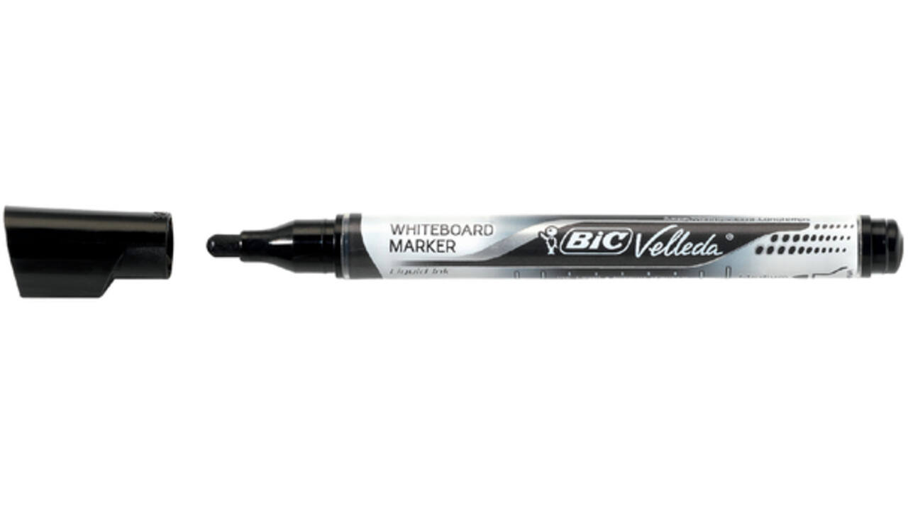 Viltstift Bic Velleda liquid whiteboard rond medium zwart