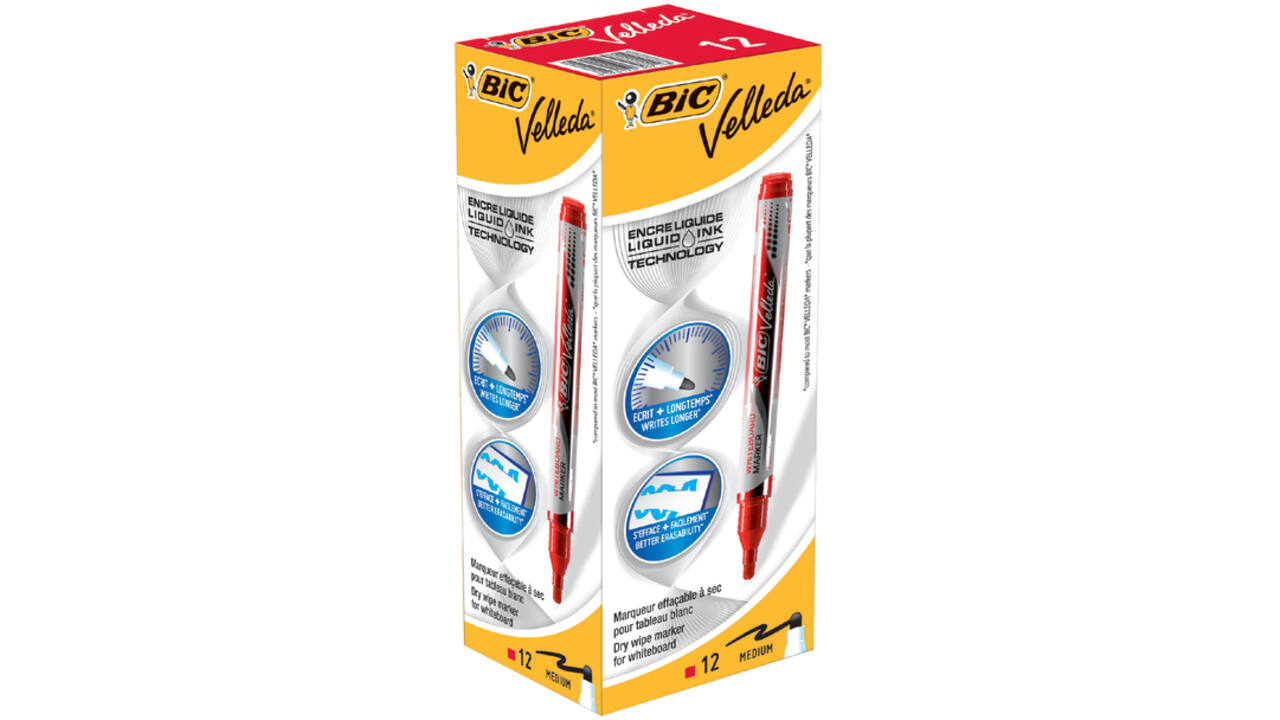 Viltstift Bic Velleda liquid whiteboard rond medium rood