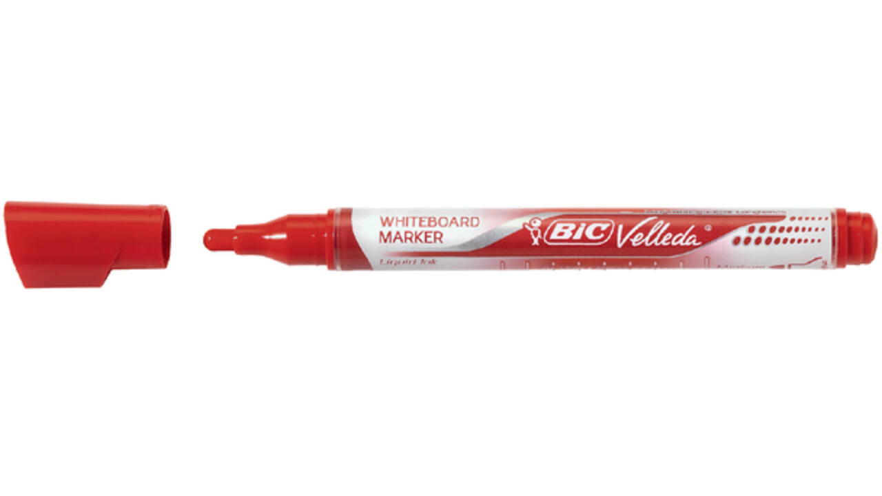 Viltstift Bic Velleda liquid whiteboard rond medium rood