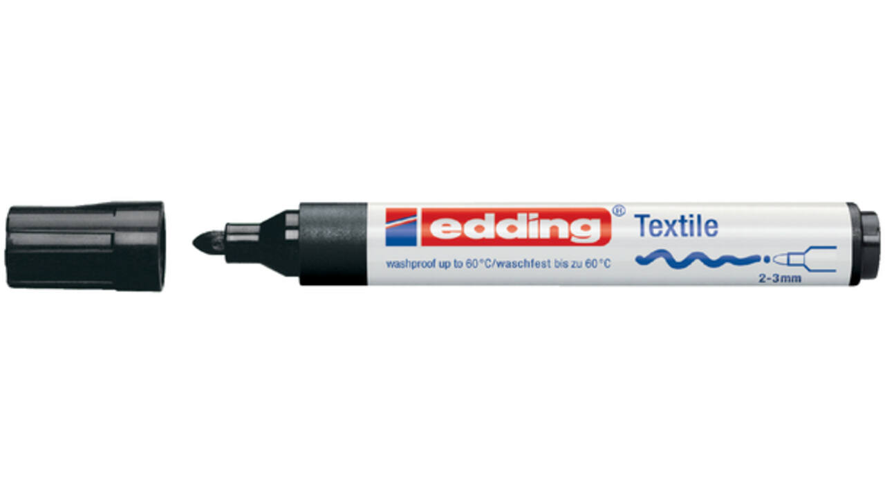 Viltstift edding 4500 textiel rond 2-3mm zwart