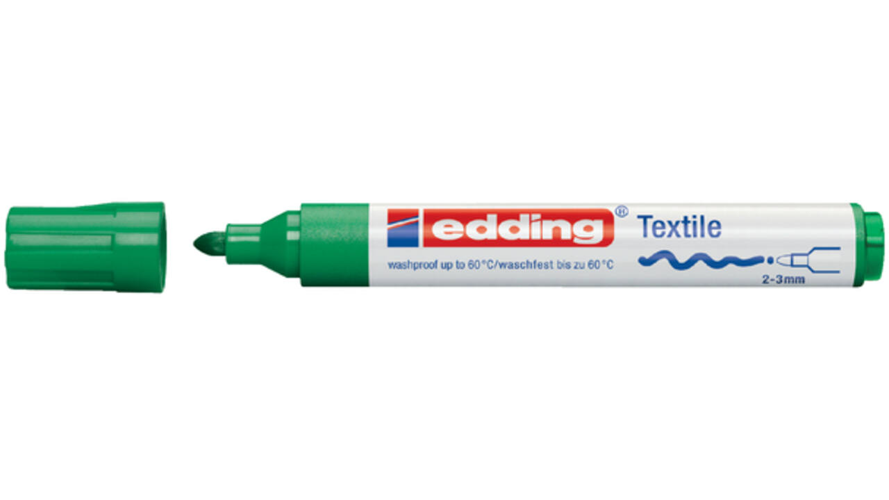 Viltstift edding 4500 textiel rond 2-3mm groen