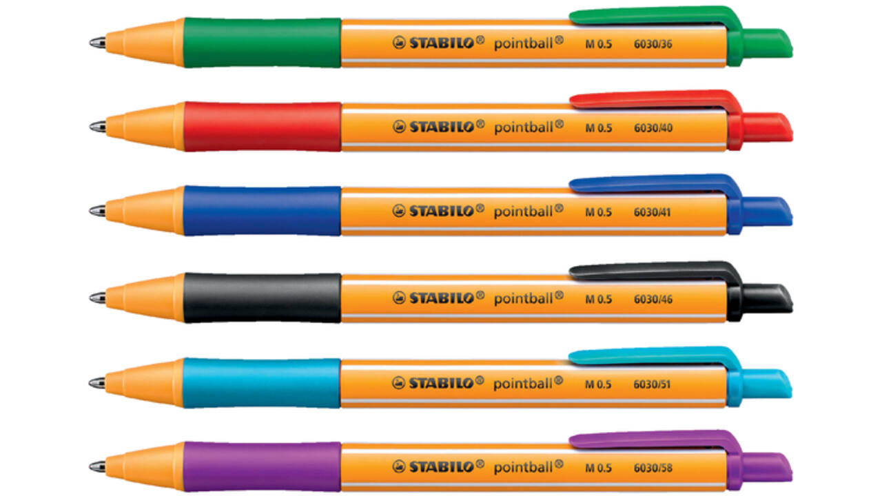 Balpen STABILO pointball 6030/36 medium groen