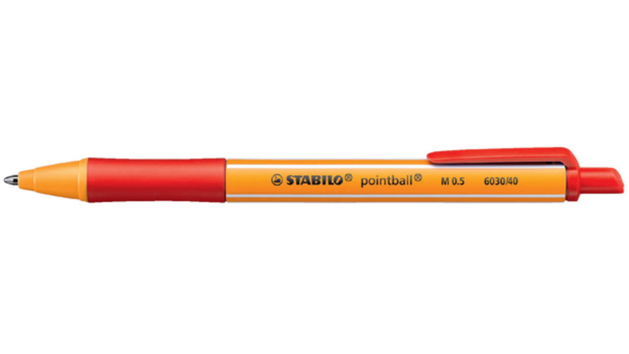 Balpen STABILO pointball 6030/40 medium rood