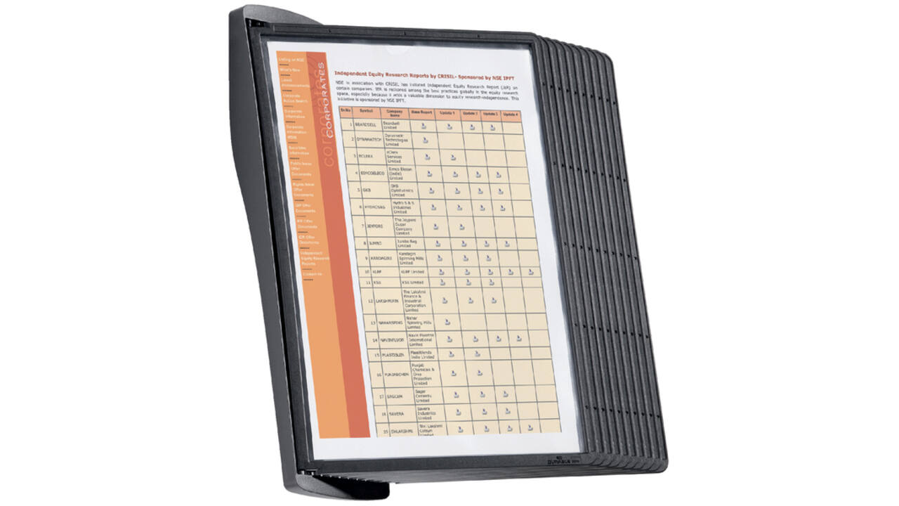 Wandstandaard Durable 5854 Sherpa Style met 10-tassen zwart