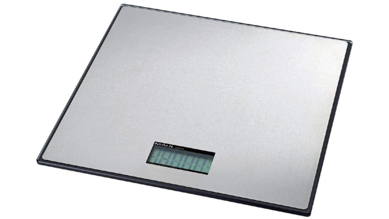 Pakketweger MAUL Global 50kg metalen plateau 32x32cm inclusief batterij zwart