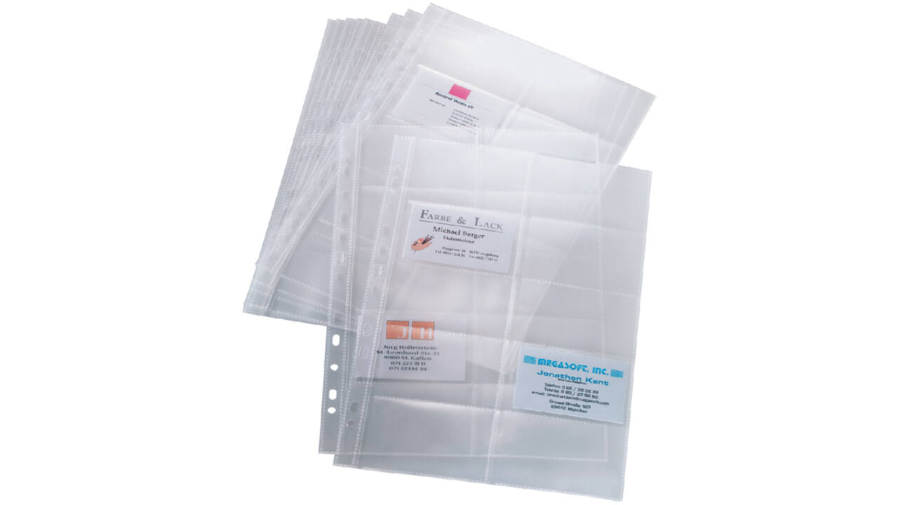 Visitekaarthoes Sigel VZ351 voor visitekaartmap VZ301 album VZ301 voor 200 kaarten 2 rijen 90x58mm