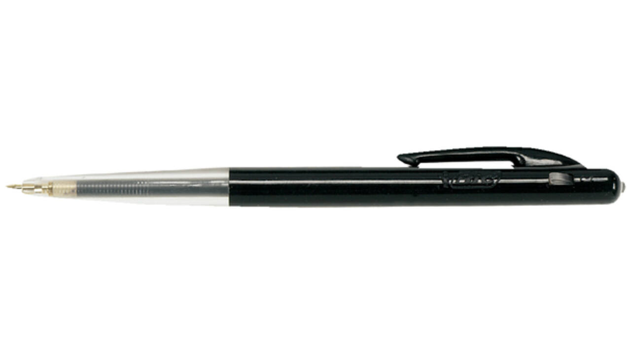 Balpen Bic M10 medium zwart in tubo verpakking