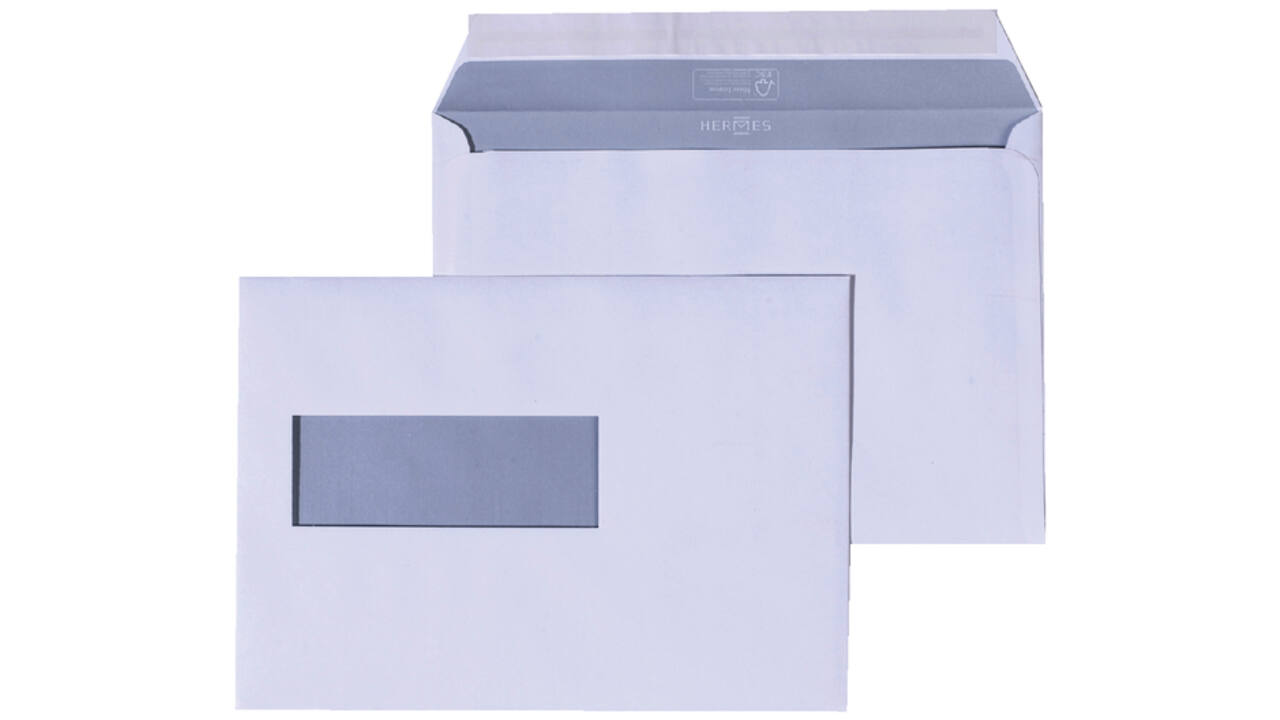 Envelop Hermes C5 162x229mm venster 4x11links 500stuks