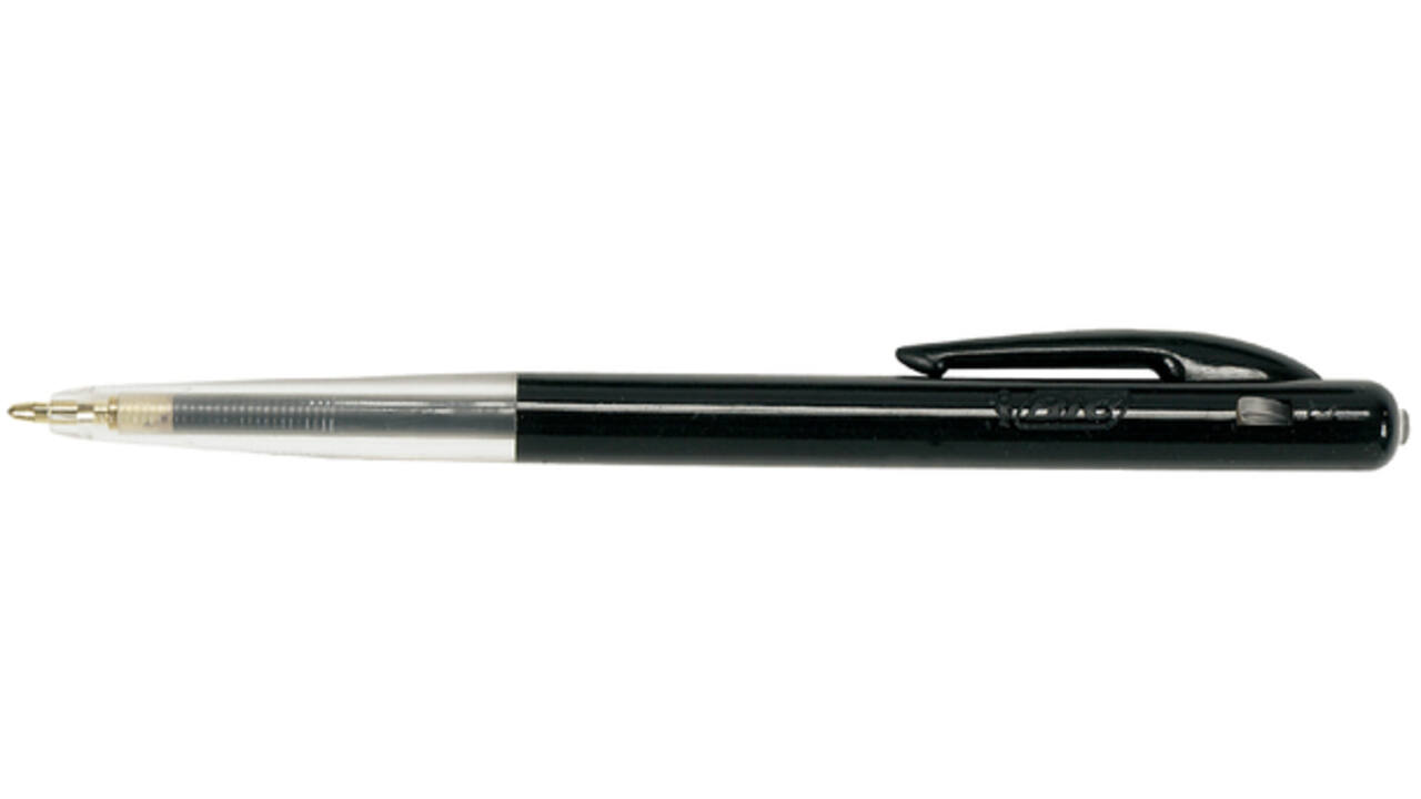 Balpen Bic M10 medium zwart met EAN