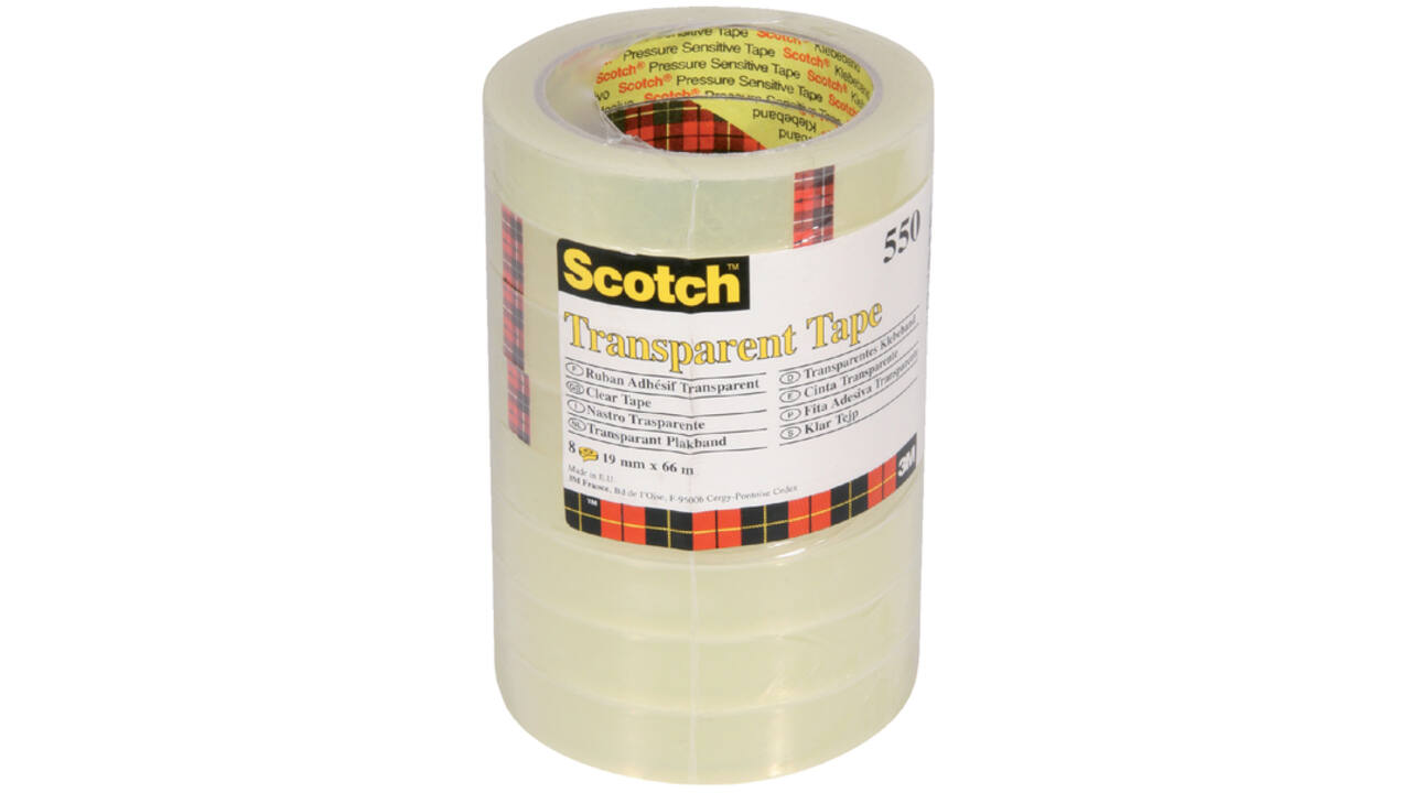 Plakband Scotch 550 19mmx66m transparant