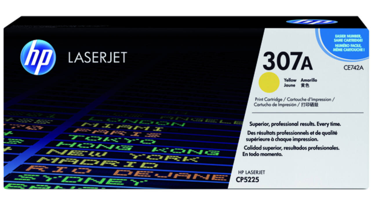 Tonercartridge HP CE742A 307A geel