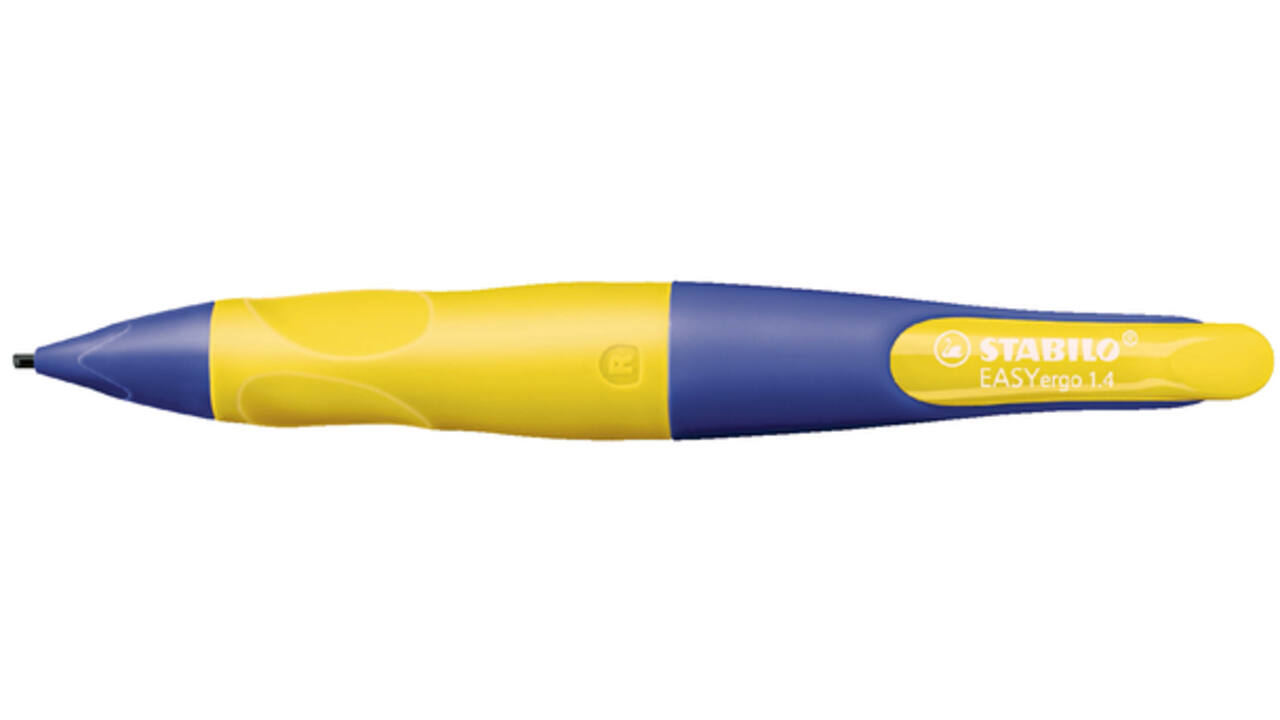 Vulpotlood STABILO Easyergo HB 1.4mm rechtshandig paars/neon geel blister à 1 stuk
