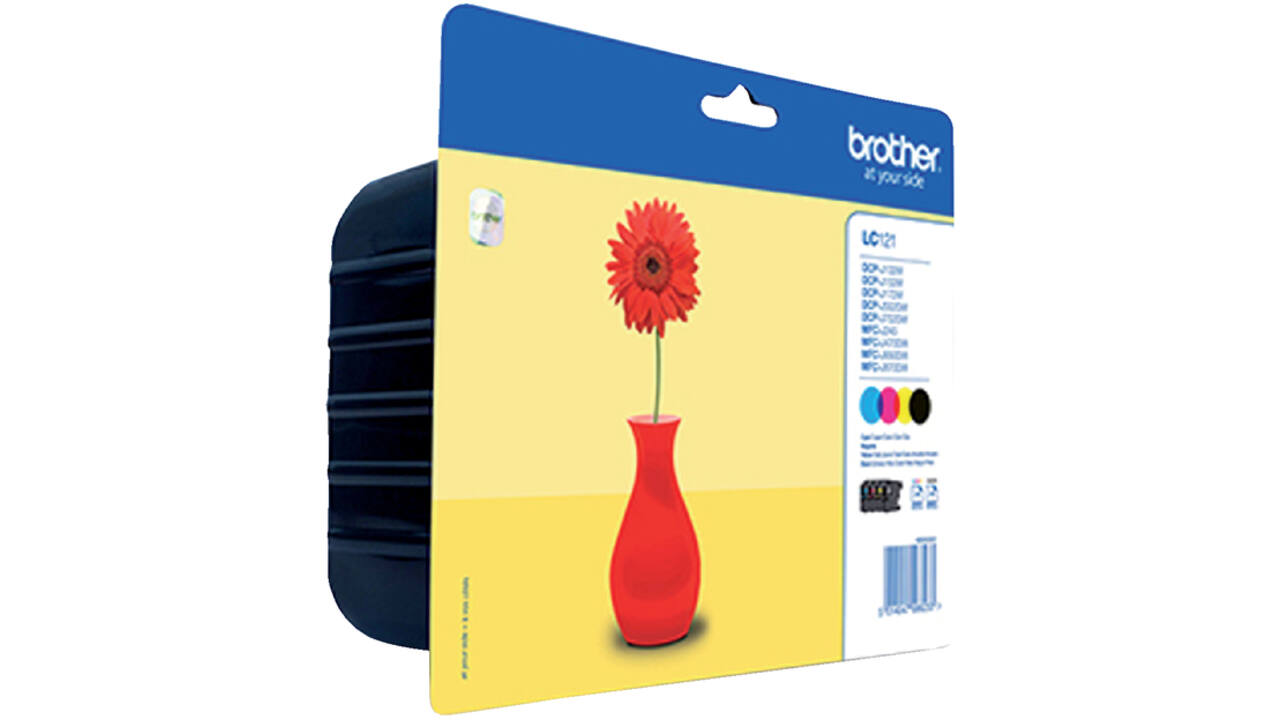 Inktcartridge Brother LC-121VALBP zwart + 3 kleuren