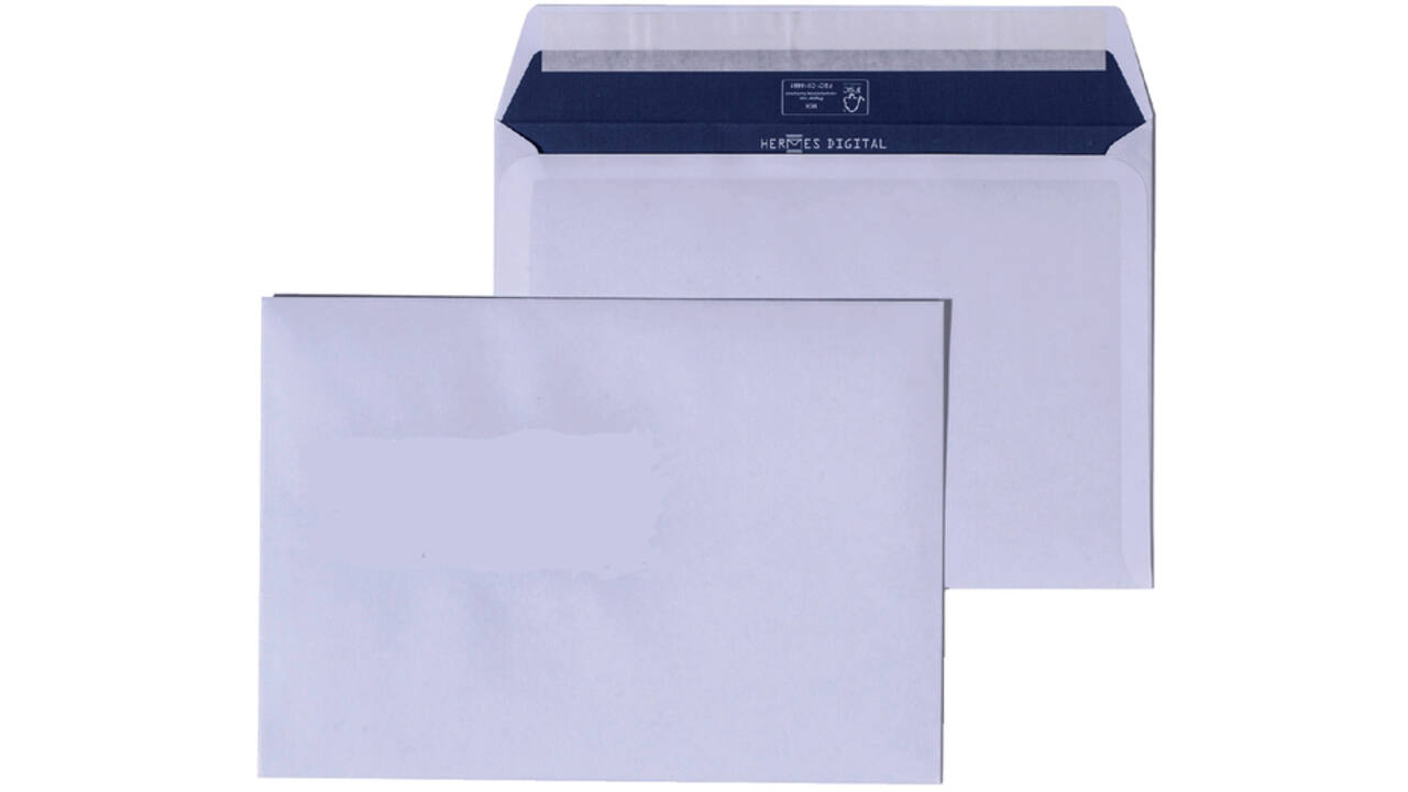 Envelop Hermes bank EA5/6 110x220mm gegomd wit doos à 500 stuks