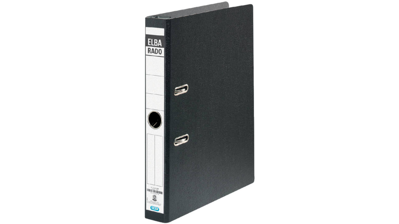 Hangordner Elba Rado 45mm karton zwart gewolkt