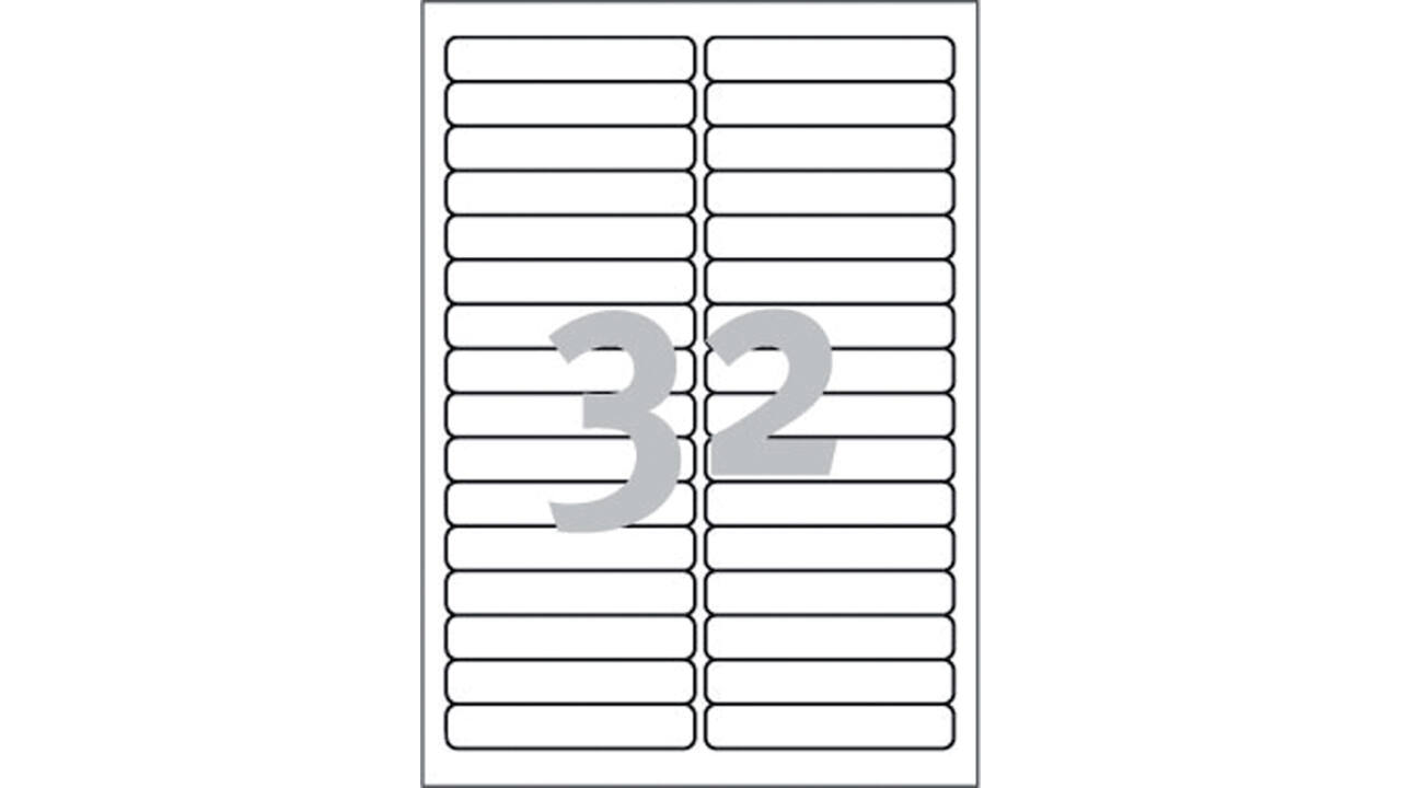 Etiket Avery Zweckform L6031REV-25 96x16.9mm afneembaar wit 800stuks