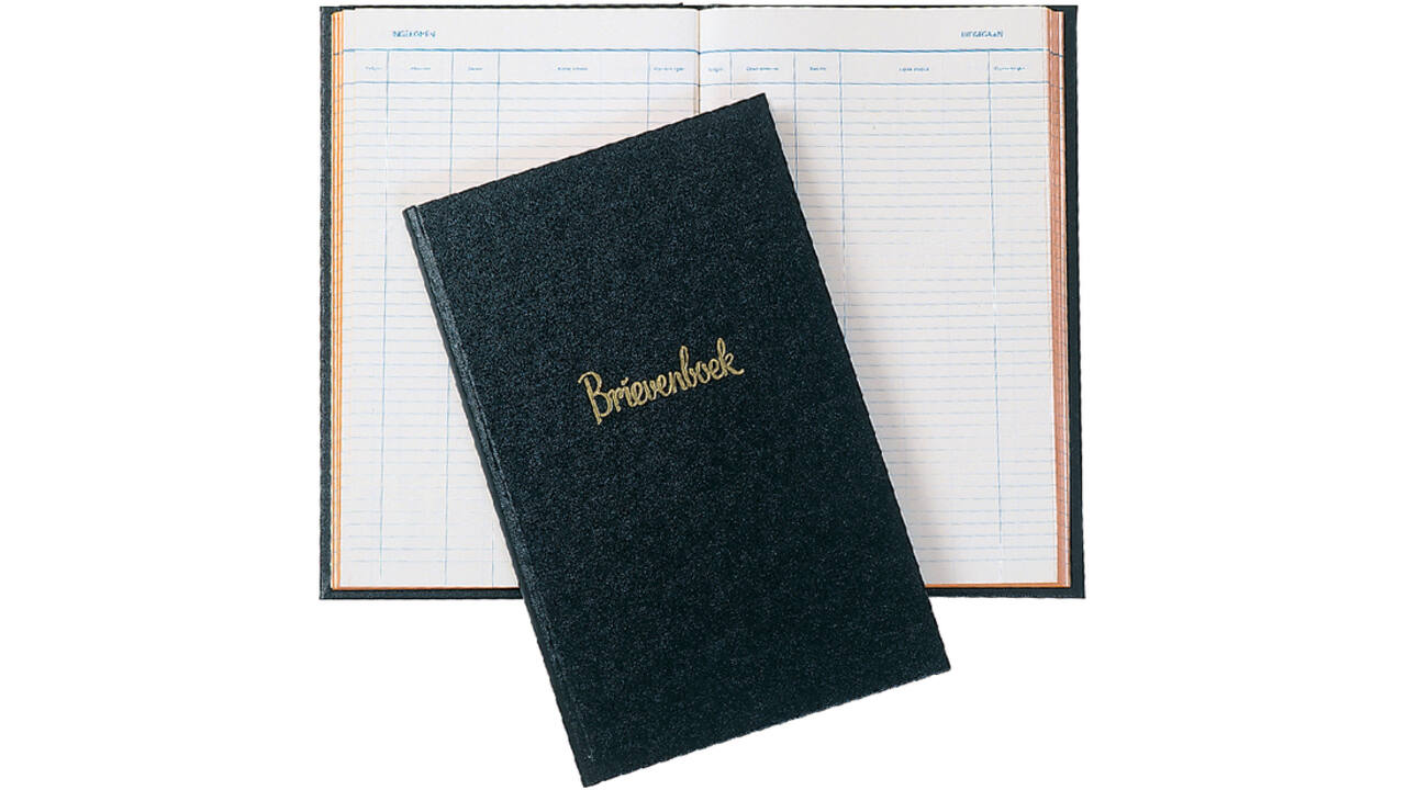 Register correspondentieboek Djois Atlanta klassiek zwart