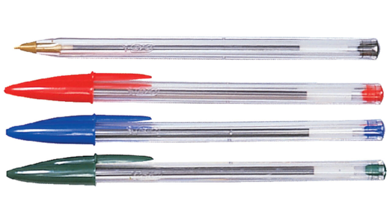 Balpen Bic Cristal medium assorti in tubo verpakking