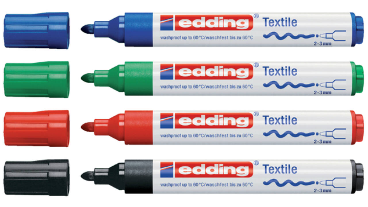 Viltstift edding 4500 textiel rond 2-3mm zwart