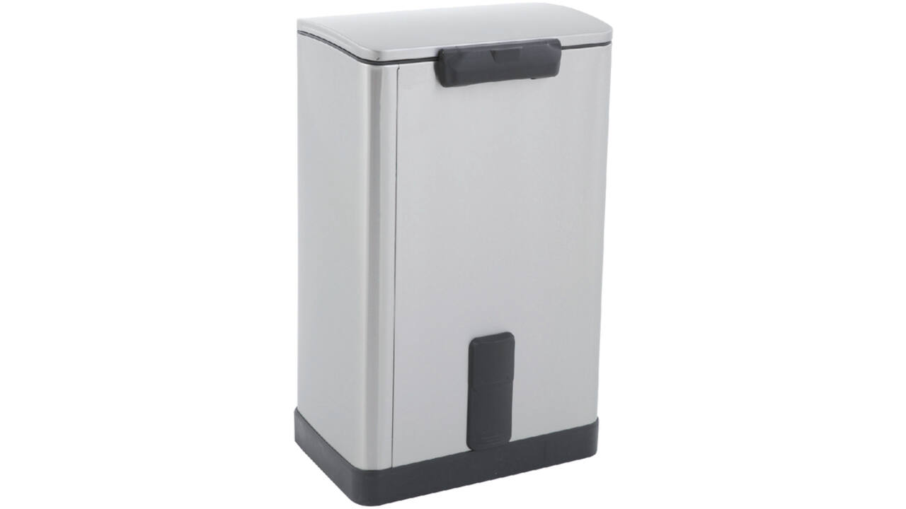 Afvalbak EKO E-Cube pedaalemmer 40liter RVS