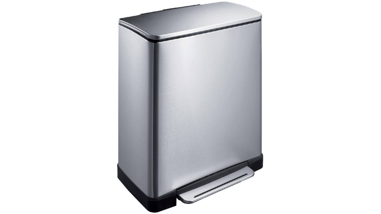 Afvalbak EKO E-Cube pedaalemmer 50liter RVS