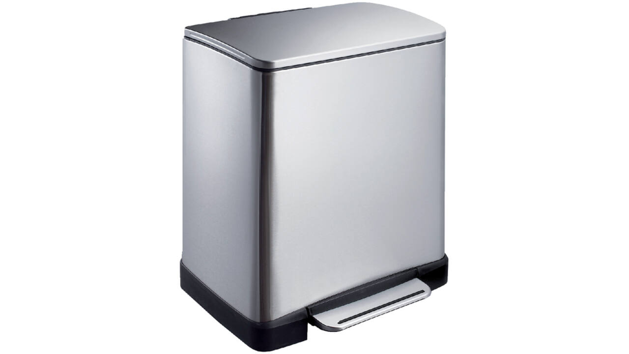 Afvalbak EKO E-Cube pedaalemmer 20liter RVS