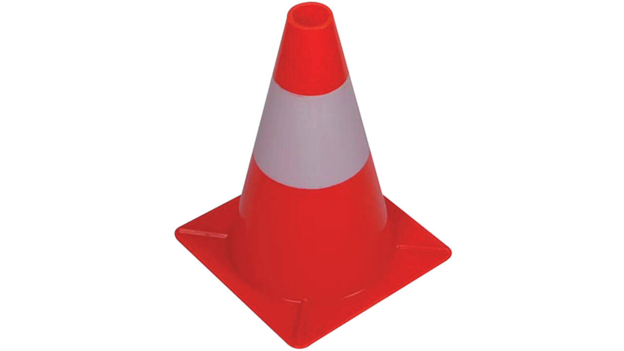 Afbakeningskegel 30cm rood wit