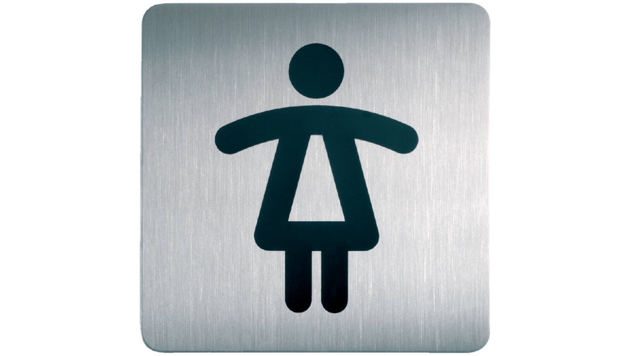 Infobord pictogram Durable 4956 vierkant wc dames 150mm