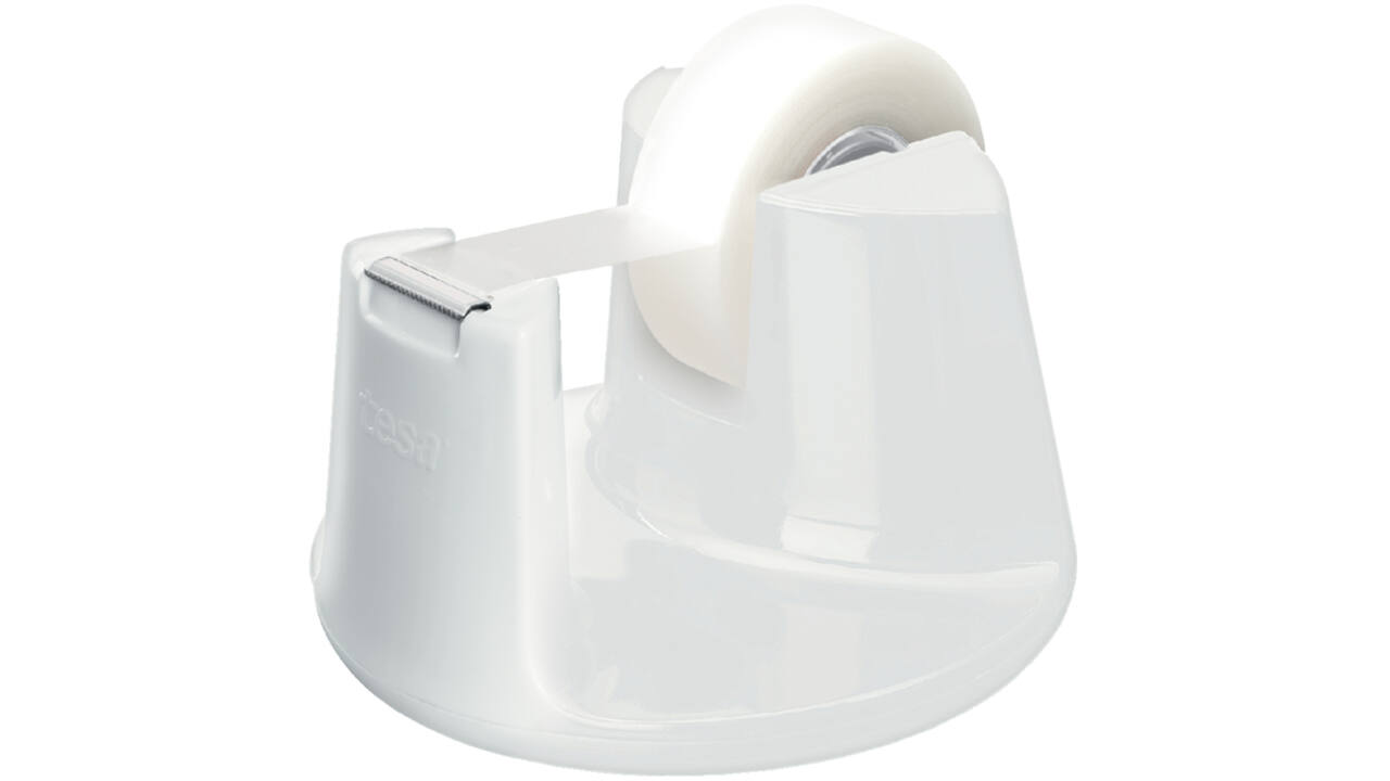 Plakbandhouder Tesa Compact wit met 1rol tape 19mmx33m