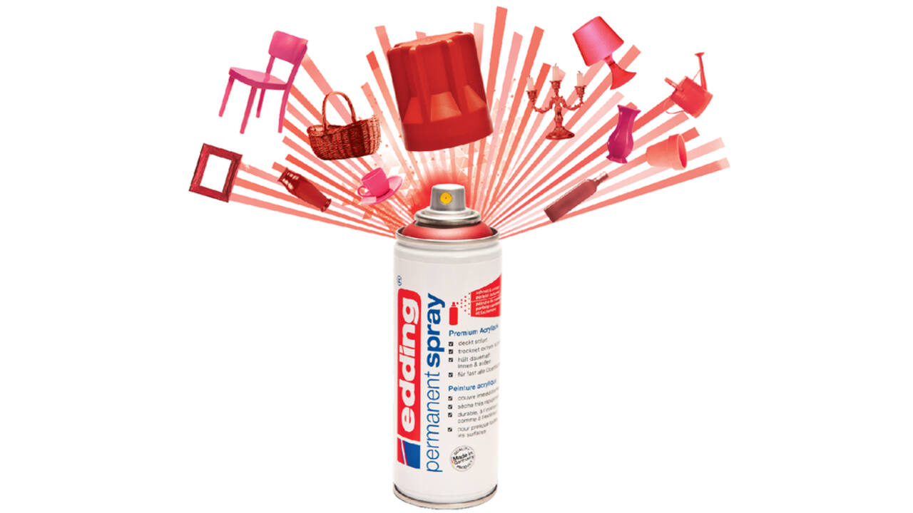 Verfspuitbus edding 5200 permanent spray mat rijkgoud