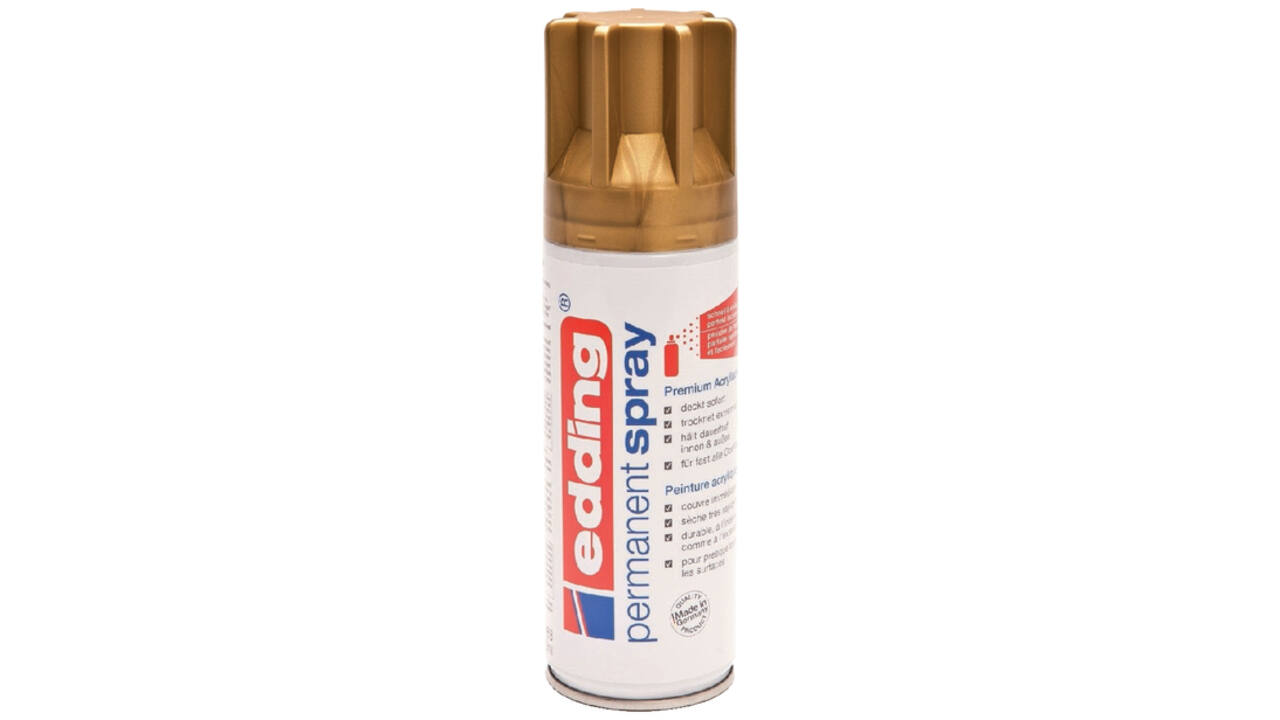 Verfspuitbus edding 5200 permanent spray mat rijkgoud