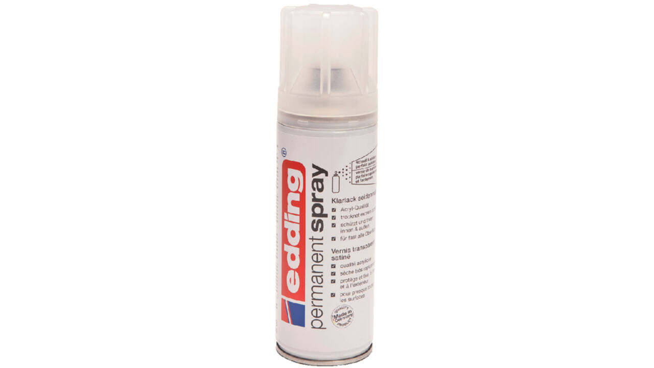Verfspuitbus edding 5200 permanent spray glans blank