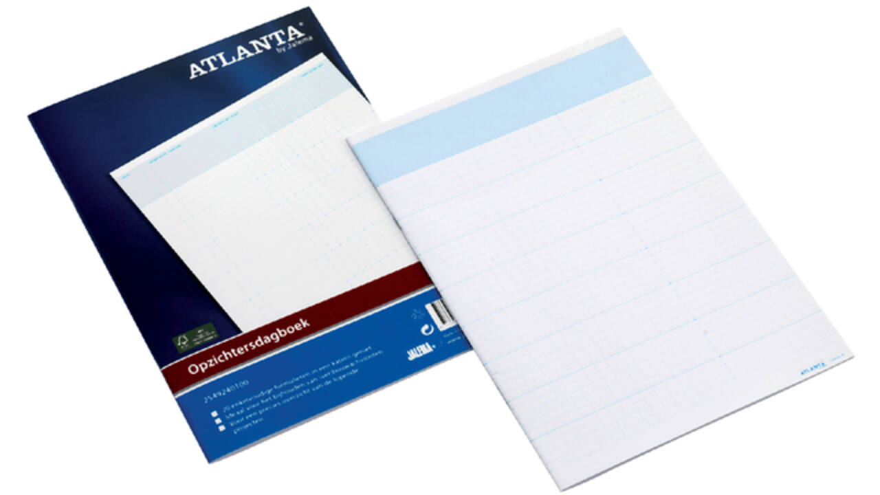Opzichtersdagboek Djois Atlanta 294x207mm 20vel wit