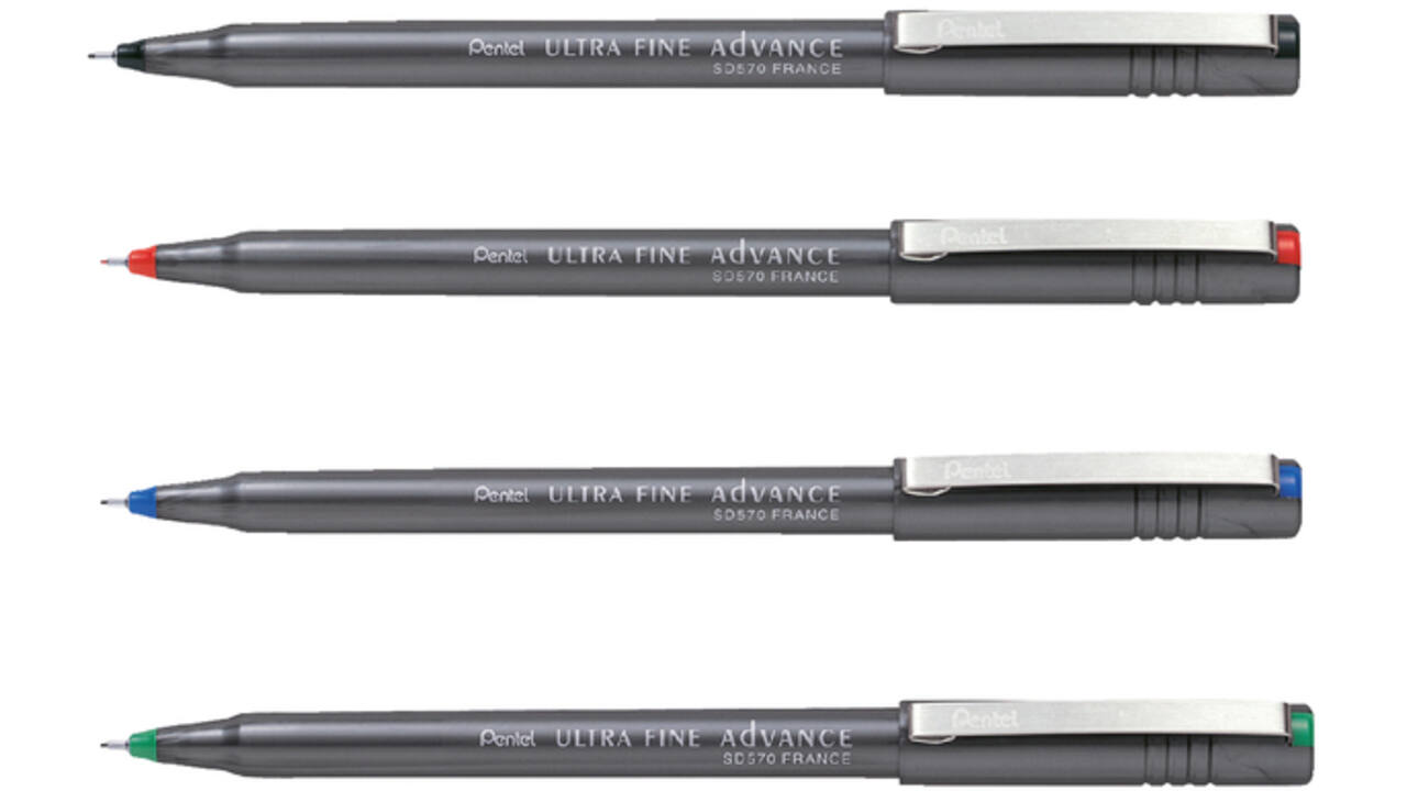 Fineliner Pentel SD570 extra fijn rood