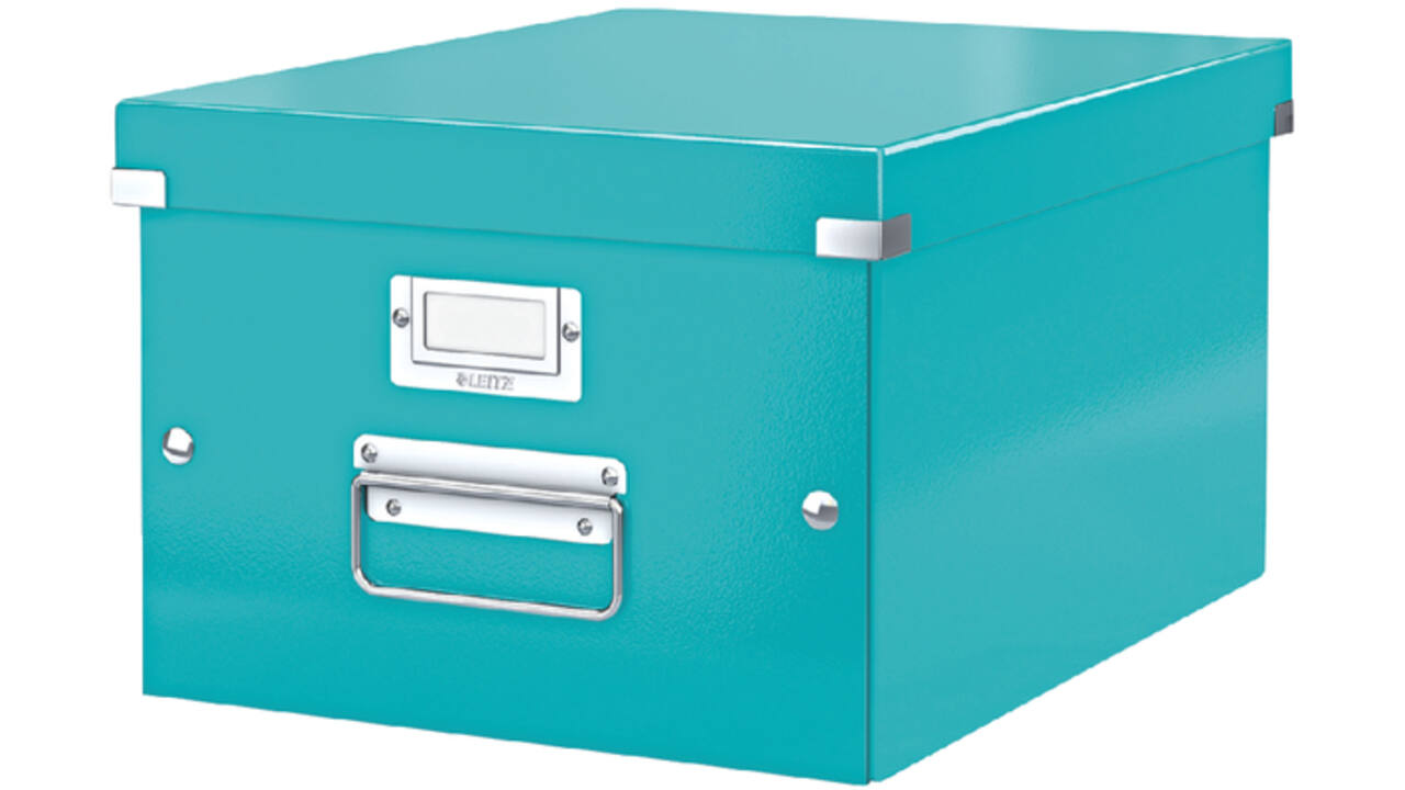 Opbergbox Leitz WOW Click & Store 281x200x370mm ijsblauw