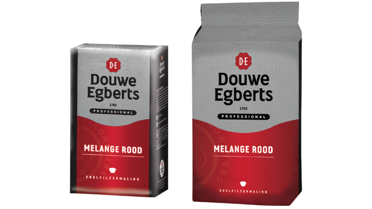 Koffie Douwe Egberts snelfiltermaling Melange Rood 500gr