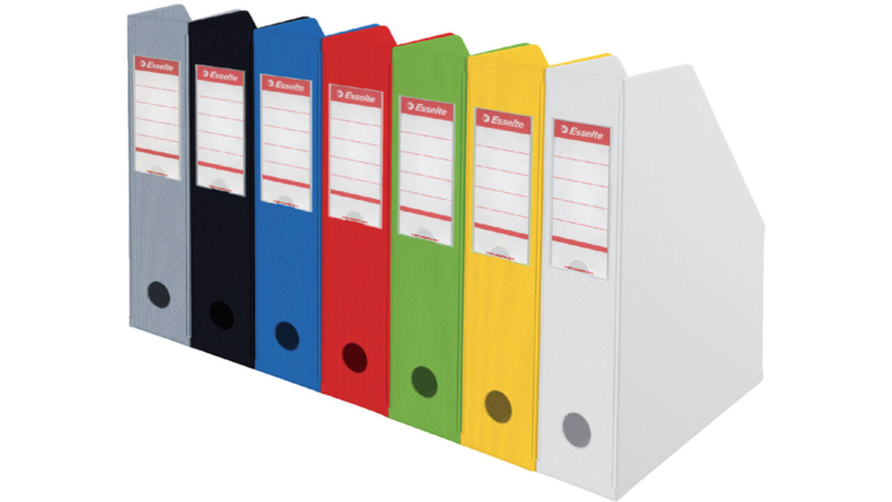 Tijdschriftencassette Esselte VIVIDA opvouwbaar A4 zwart