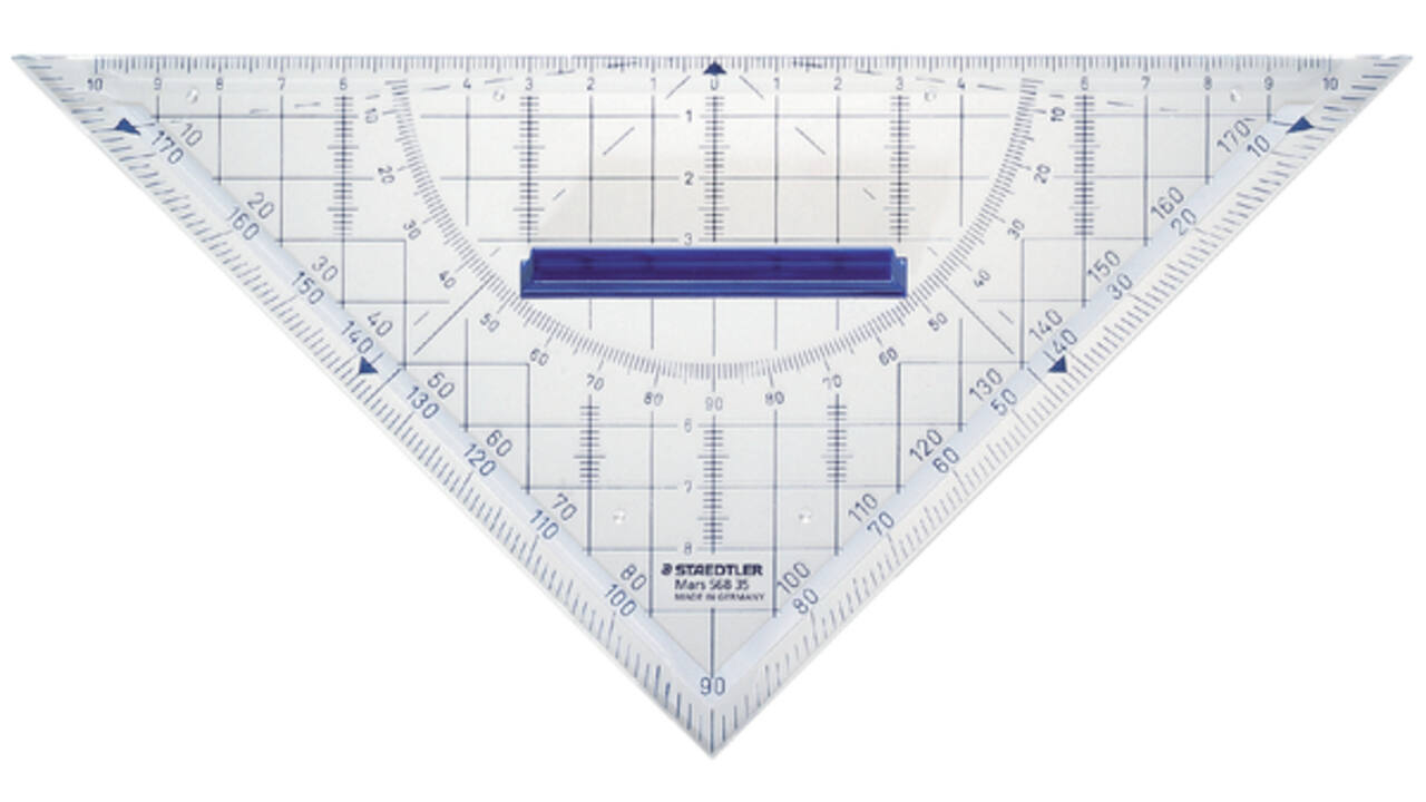 Geodriehoek Staedtler 568 220mm transparant