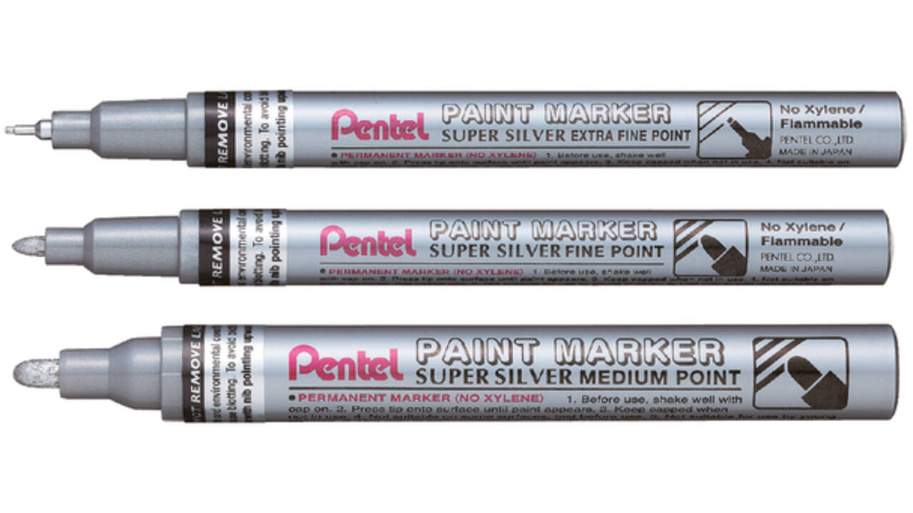 viltstift Pentel MSP10 rond 1.5mm zilver